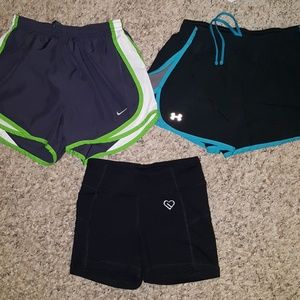3 pr of xs athletic shorts